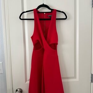 Express Red Backless Women's Dress
